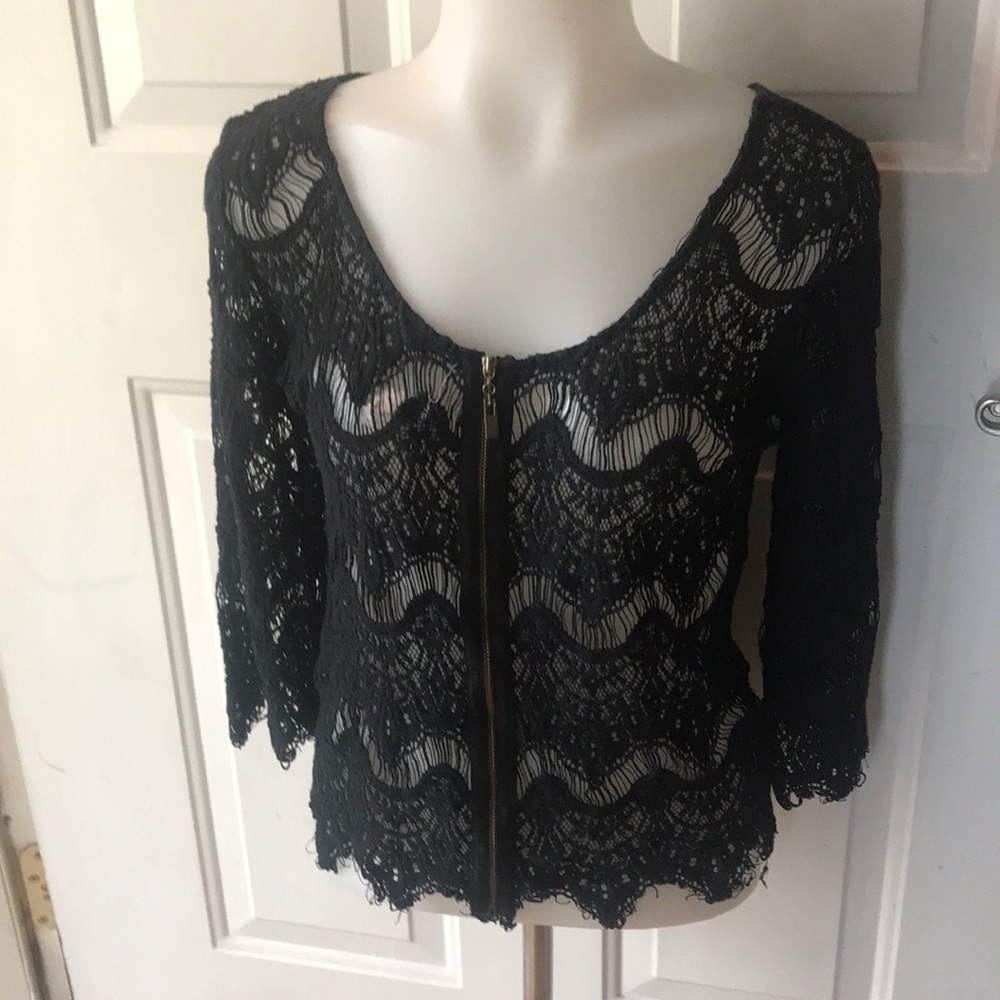 Ezra size m lace zipper shirt